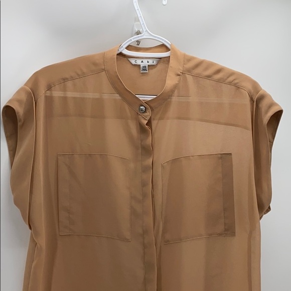 Cabi nude tone blouse sheer - Picture 3 of 4